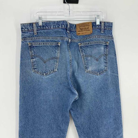 Vintage Levis 505 Mens Regular Fit Straight Leg Jeans 40x32 Blue Made in USA - Picture 9 of 10